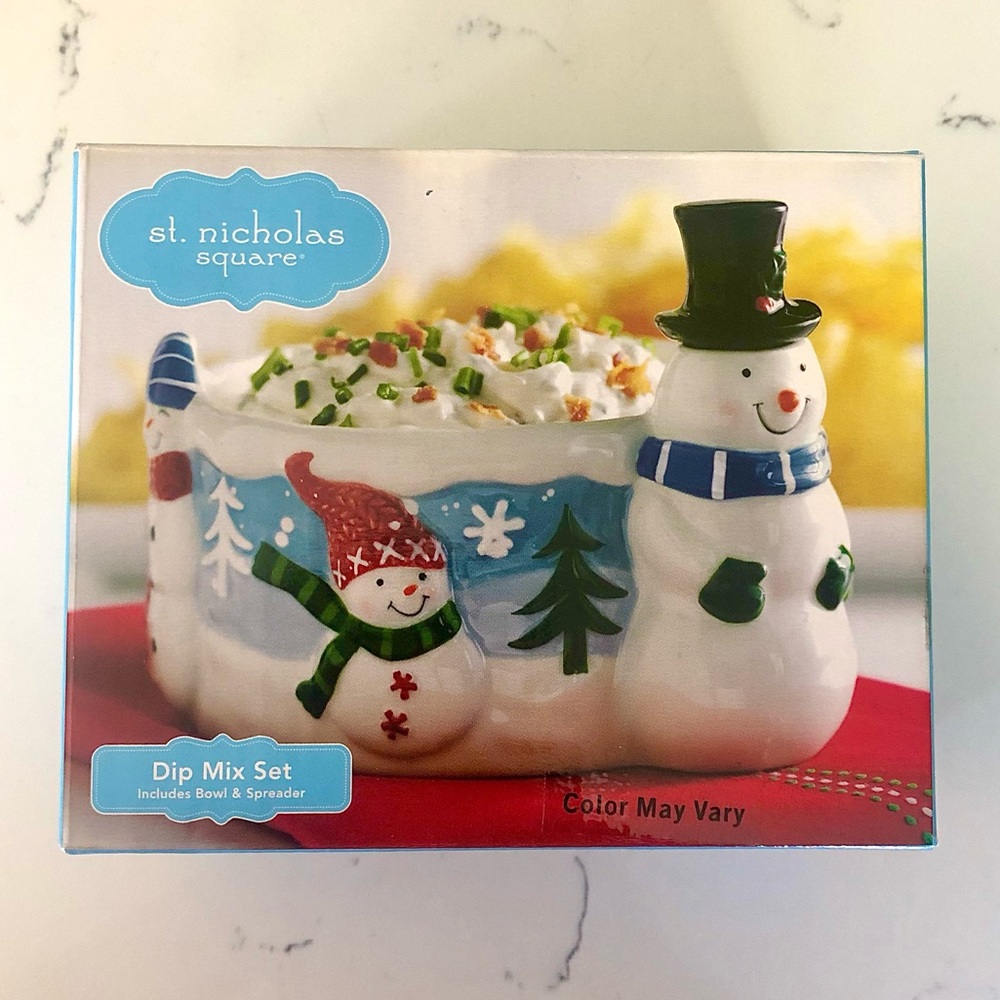 Snowman dip bowl